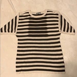 Tan & Brown Striped Tunic, Size Medium